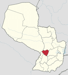 Karte von Paraguay - cordillera