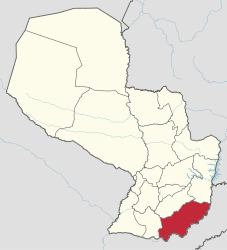 Karte von Paraguay - itapua