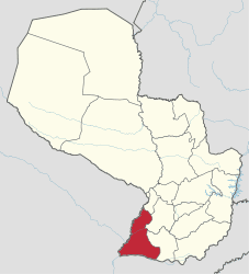 Karte von Paraguay - neembucu